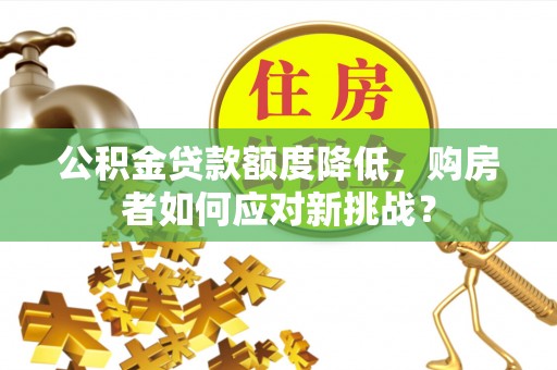 益阳公积金贷款额度降低，购房者如何应对新挑战？