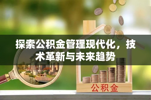 益阳探索公积金管理现代化，技术革新与未来趋势