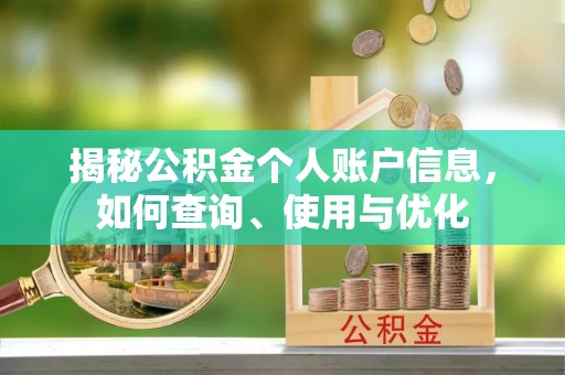 益阳揭秘公积金个人账户信息，如何查询、使用与优化
