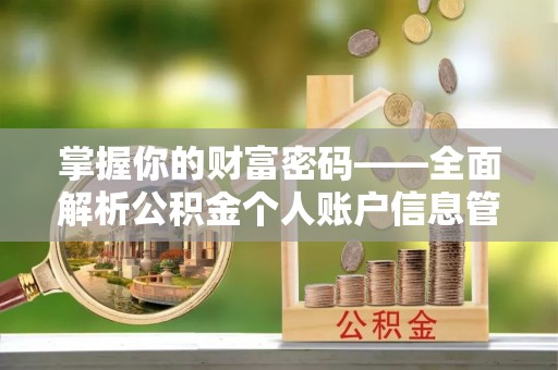 益阳掌握你的财富密码——全面解析公积金个人账户信息管理与优化