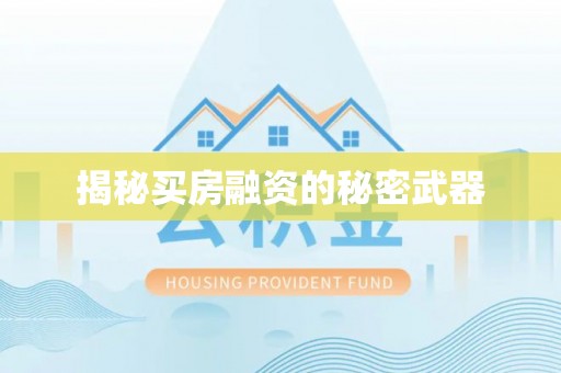 益阳揭秘买房融资的秘密武器