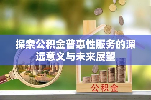 益阳探索公积金普惠性服务的深远意义与未来展望