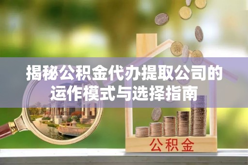 益阳揭秘公积金代办提取公司的运作模式与选择指南